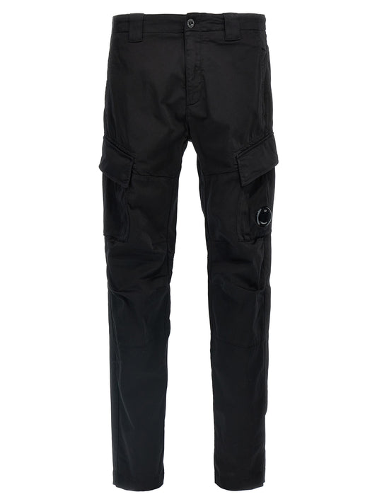 C.P. Company Black Cotton Cargo Pants
