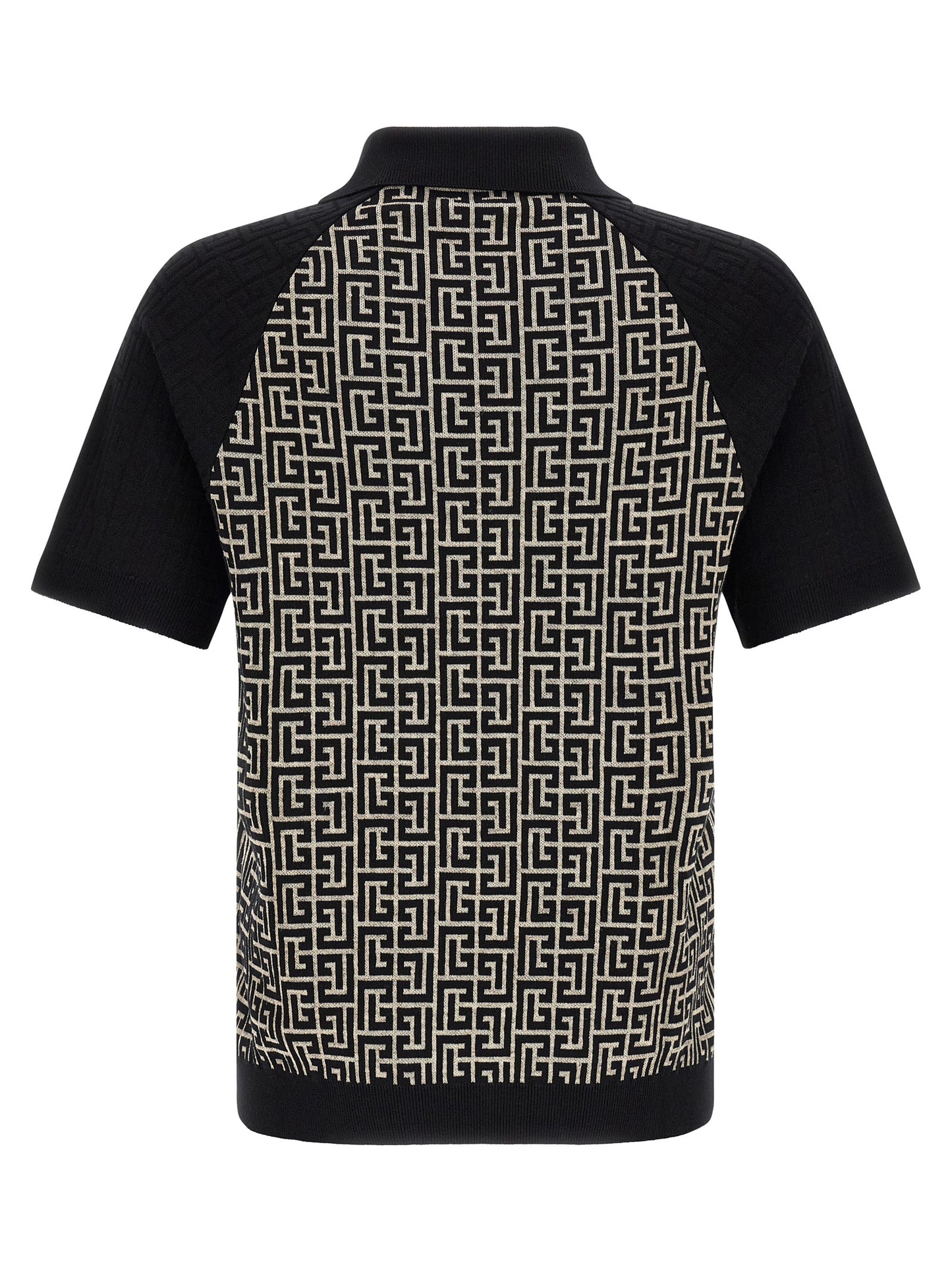 Balmain Bicolor Cotton Polo Shirt