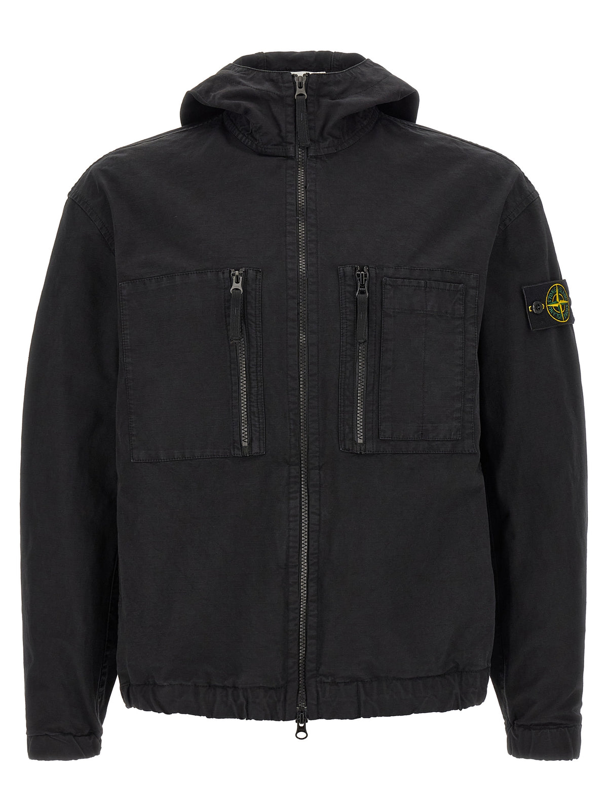 Stone Island Black Cotton Shell Jacket