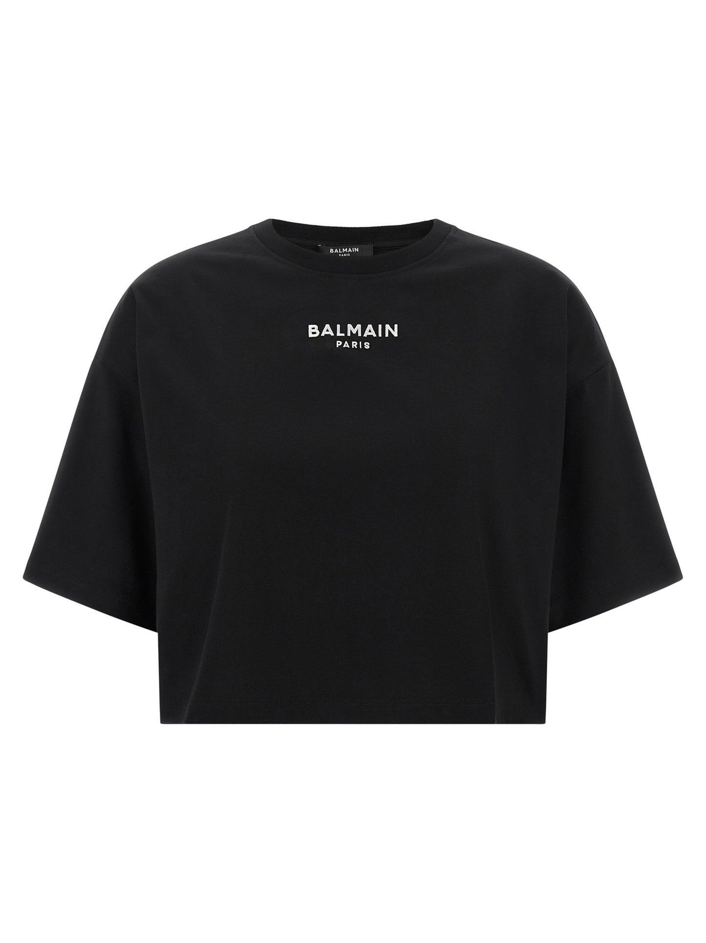 Balmain Black Cotton T-Shirt