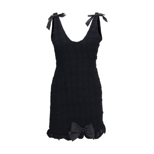 Alessandra Rich Black Cotton Casual Dress