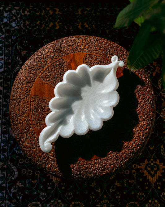White Makrana Marble Wavy Bowl