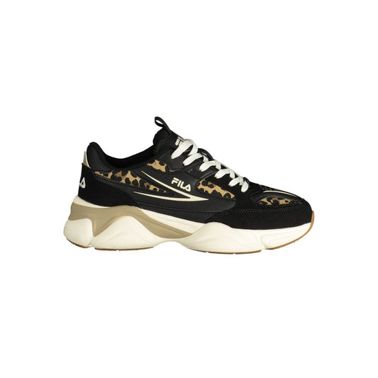 Fila Black Polyester Athletic Sneakers