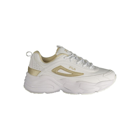 Fila White Polyester Athletic Sneakers