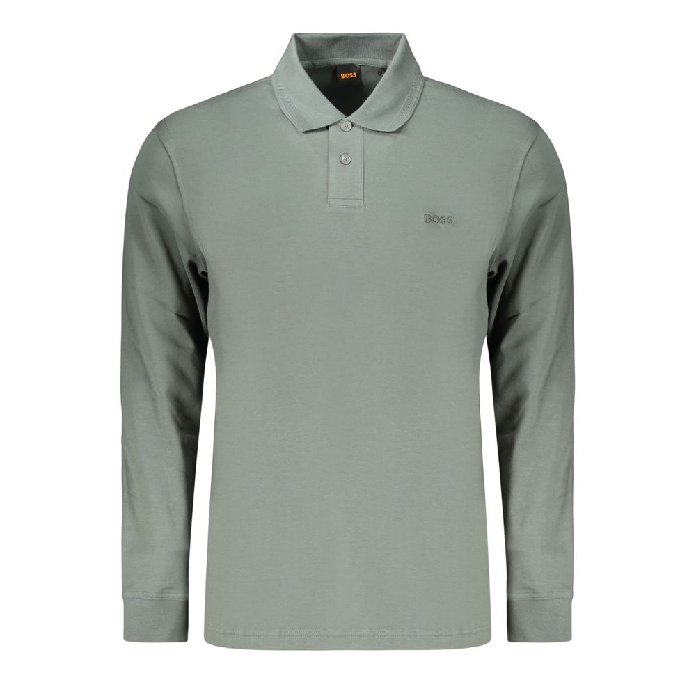 Hugo Boss Green Cotton Men's Polo Shirt