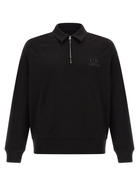 C.P. Company Black Cotton Sweatshirt