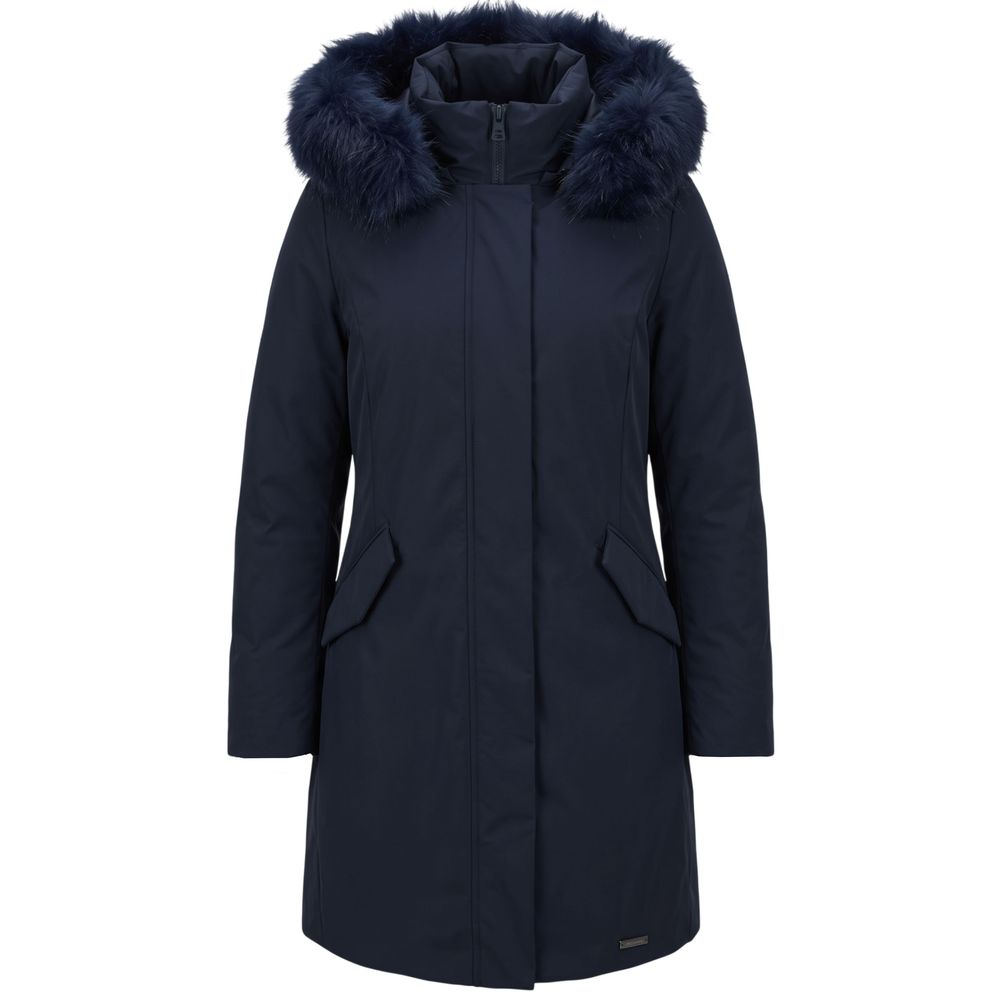 Baldinini Trend Blue Nylon Women Coat