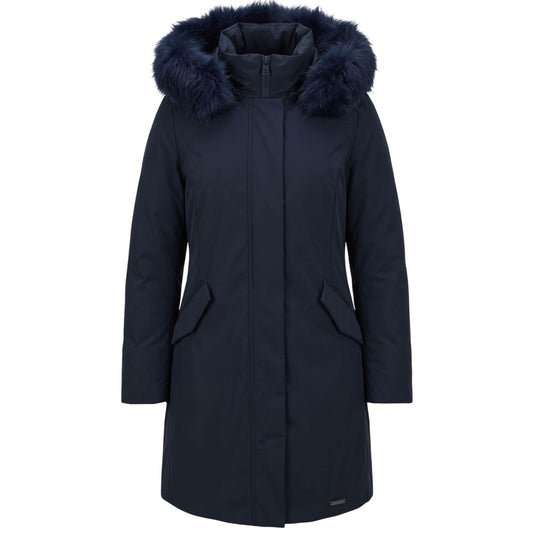 Baldinini Trend Blue Nylon Women Coat