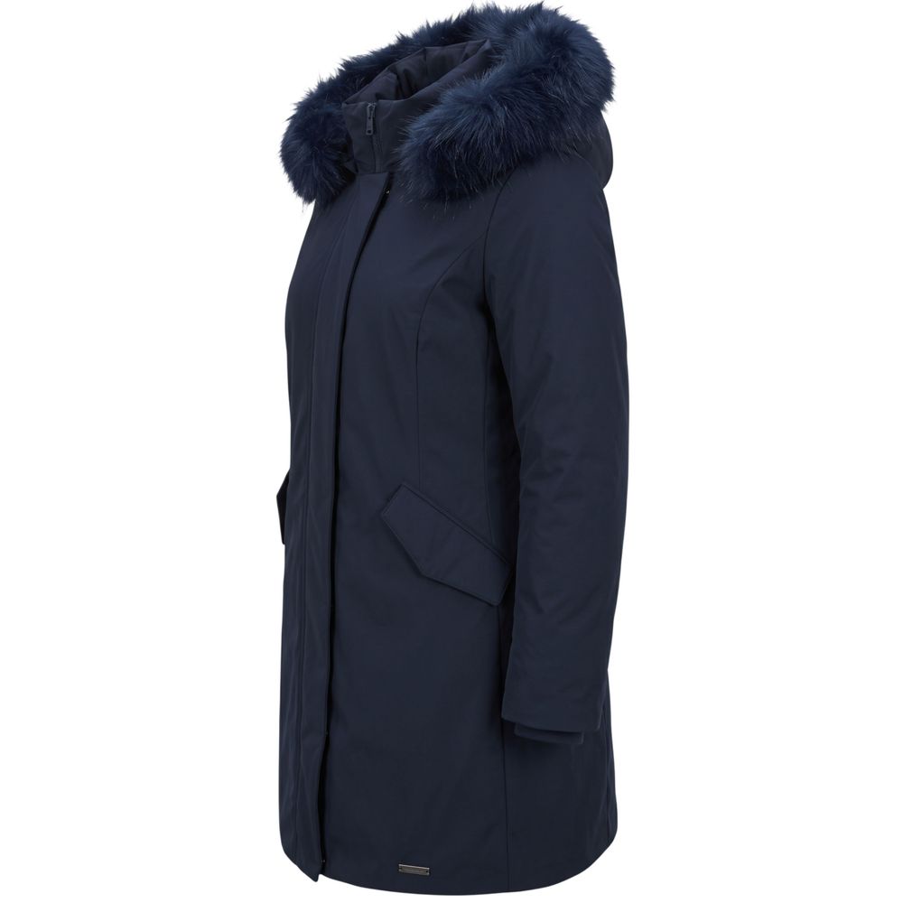 Baldinini Trend Blue Nylon Women Coat