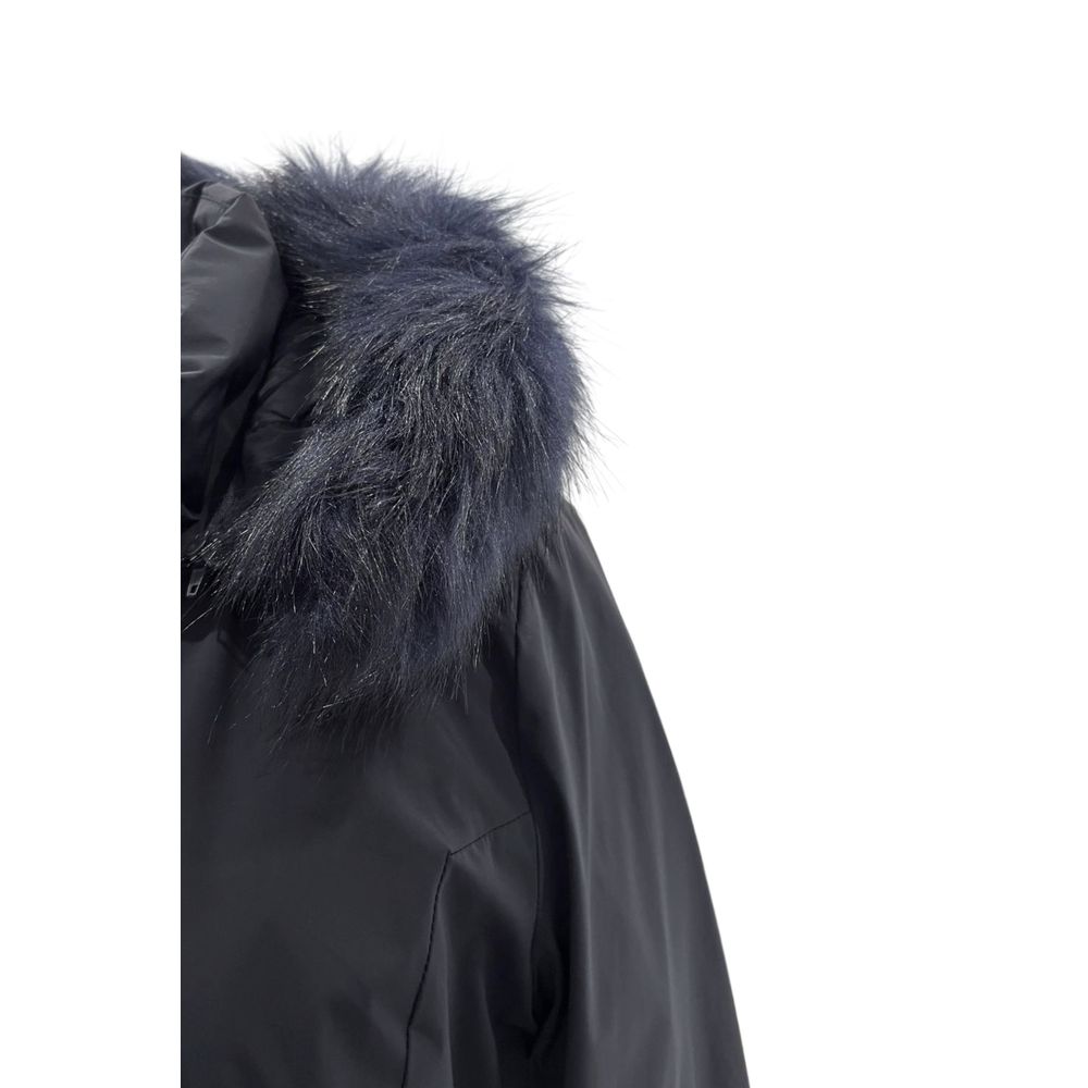 Baldinini Trend Blue Nylon Women Coat