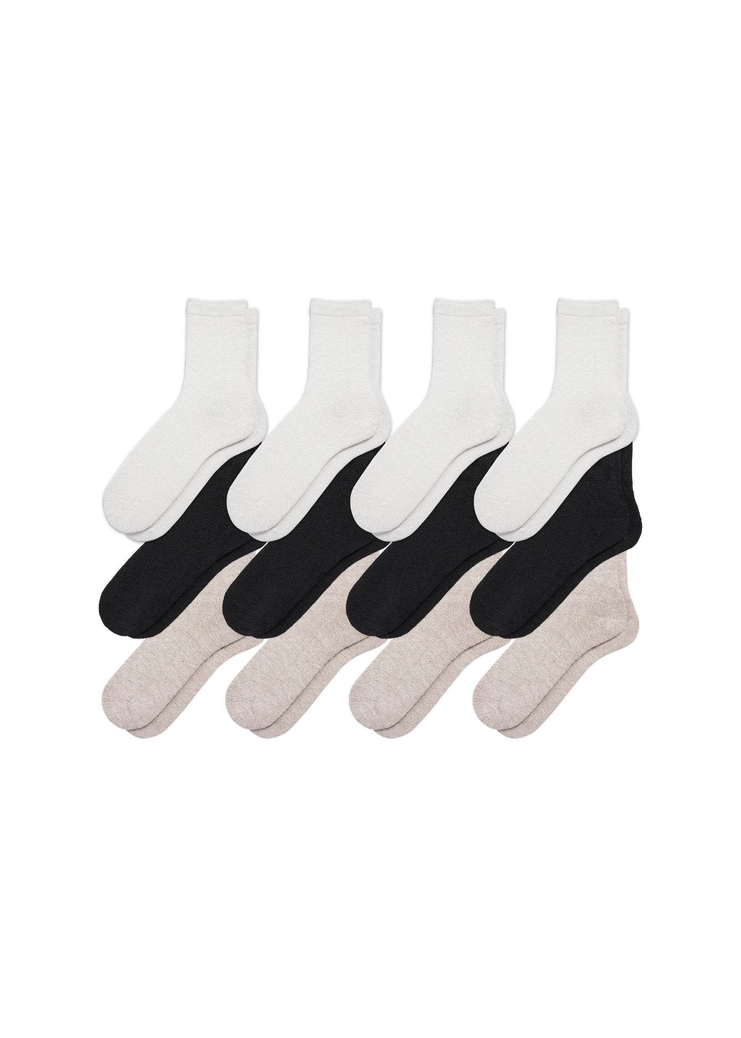 12-Pack Women's Hemp Crew Socks