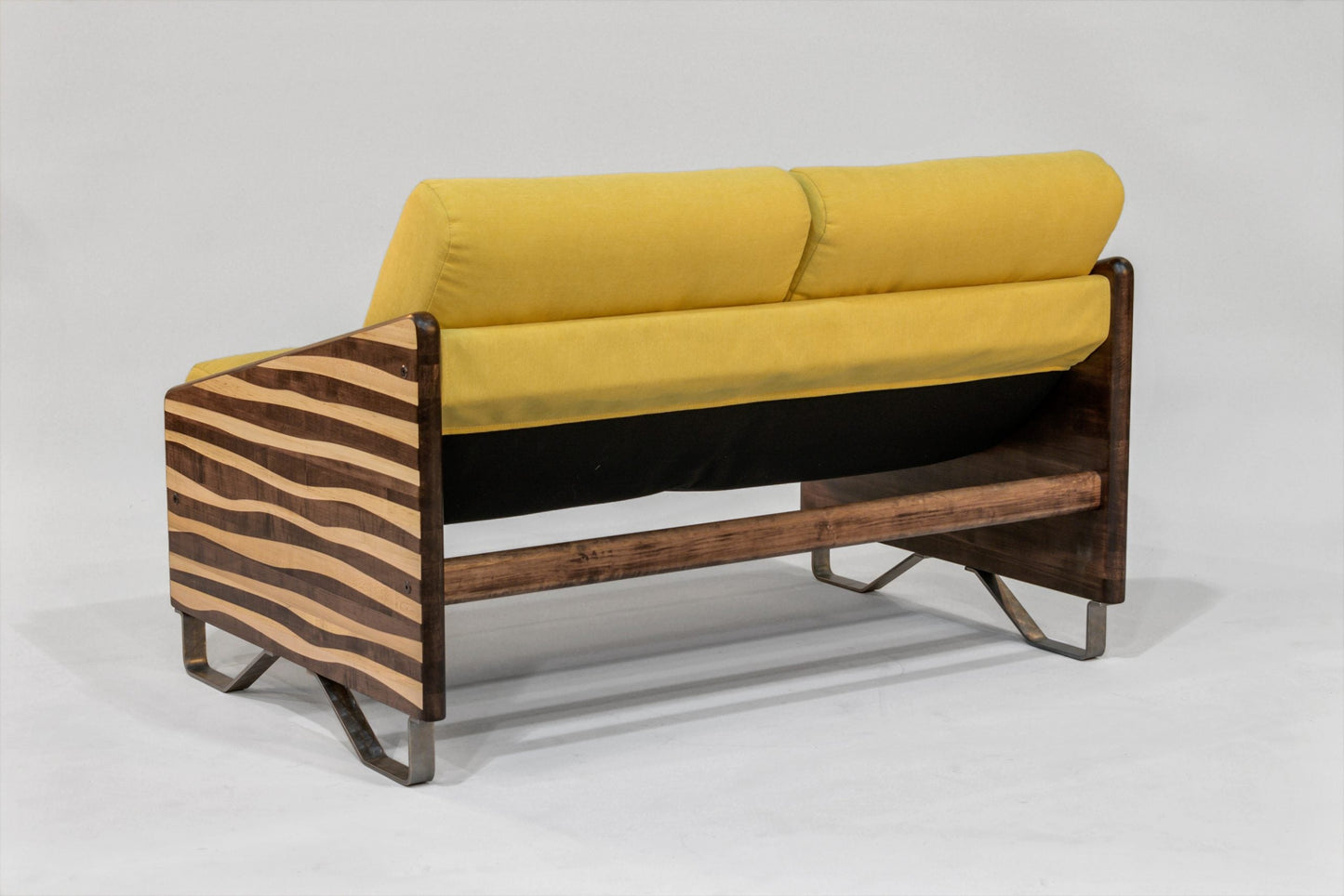 Loveseat – Peyton Mimosa with Zebra Arms (Mocha & Natural)