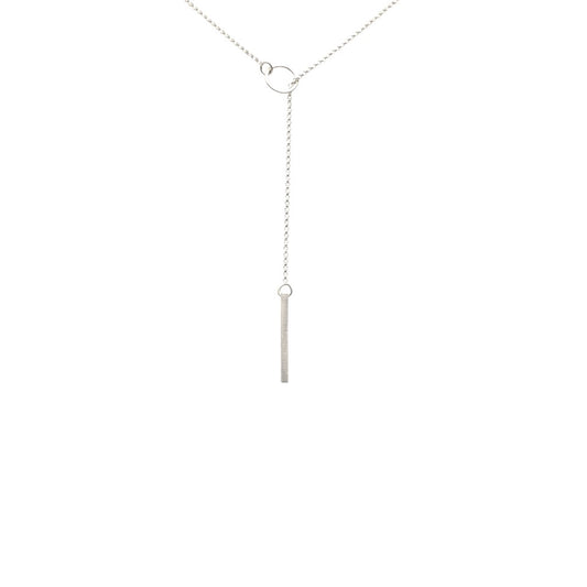 Bar Lariat Necklace|Sterling Silver
