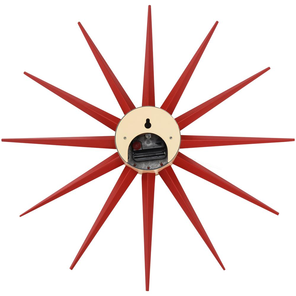 LeisureMod Maxi Modern Design Colorful Star Silent Non-Ticking Wall Clock MCL18BL