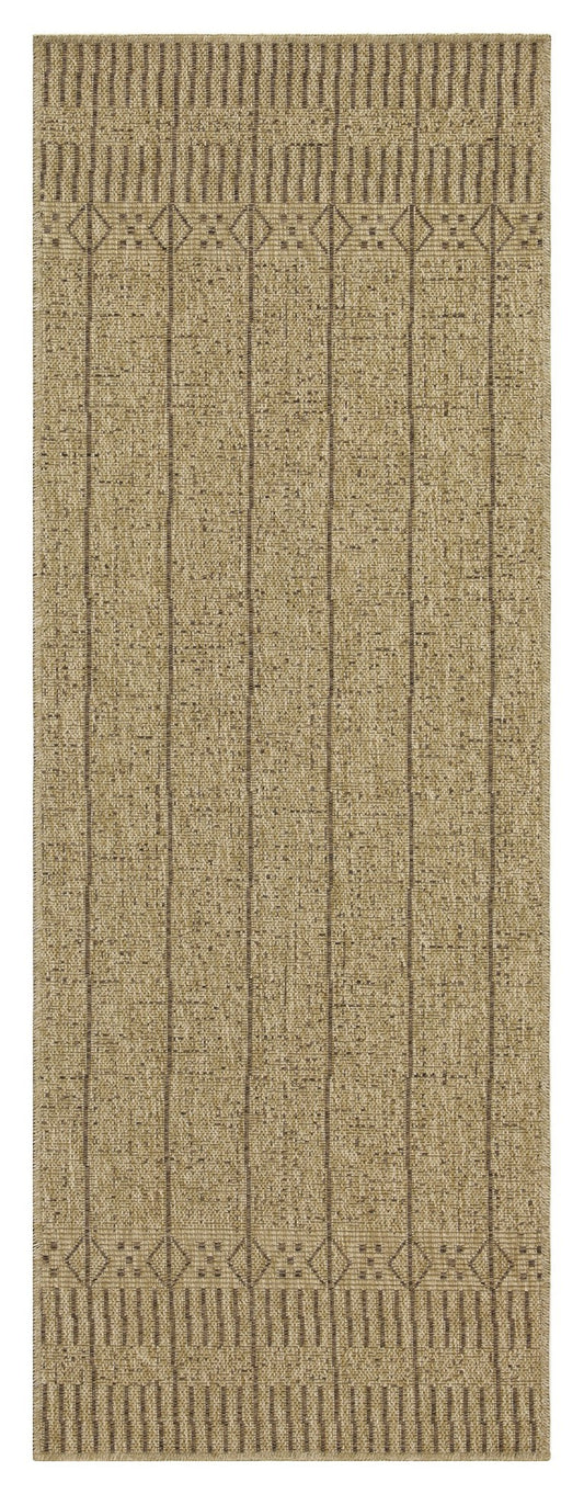 Earth GC_NTL1009 Jute/Mocha 2 ft. 7 in. x 7 ft. 3 in. Indoor/Outdoor Area Rug