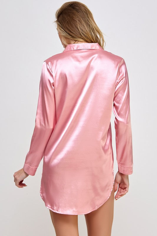 Kimberly Satin Sleepshirt