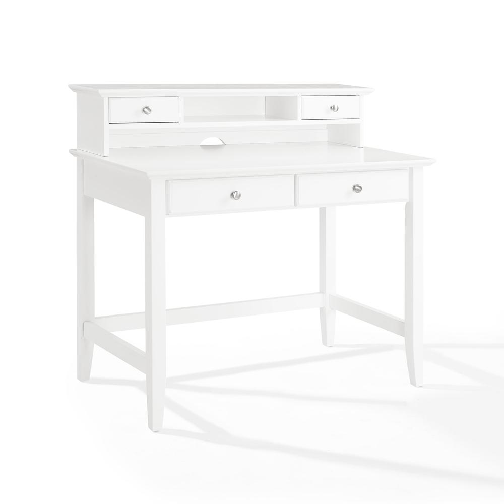 Campbell Desk And Hutch Set White - Desk & Hutch