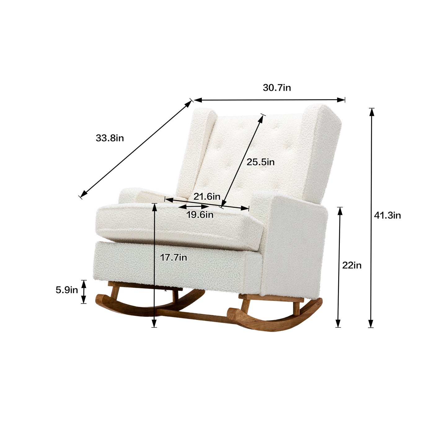 COOLMORE  living  room Comfortable  rocking chair  accent chair