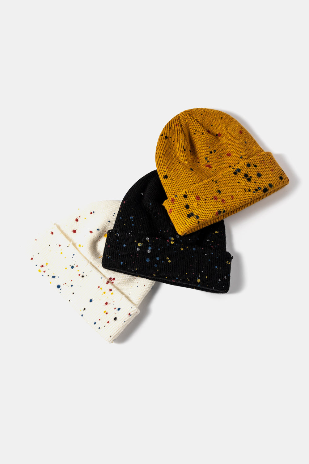 Confetti Rib-Knit Cuff Beanie