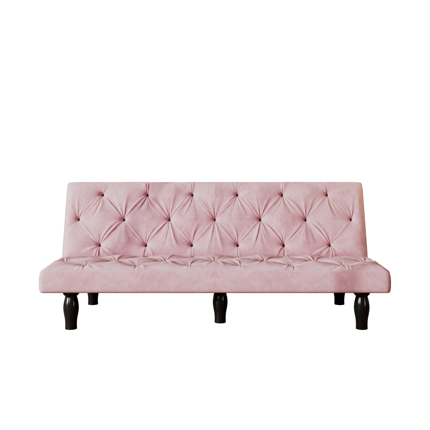 Sofa to Sofa Bed Transformation: 66" Pink Velvet Sofa Bed, Ideal for Family Living Rooms, Apartments & Bedrooms