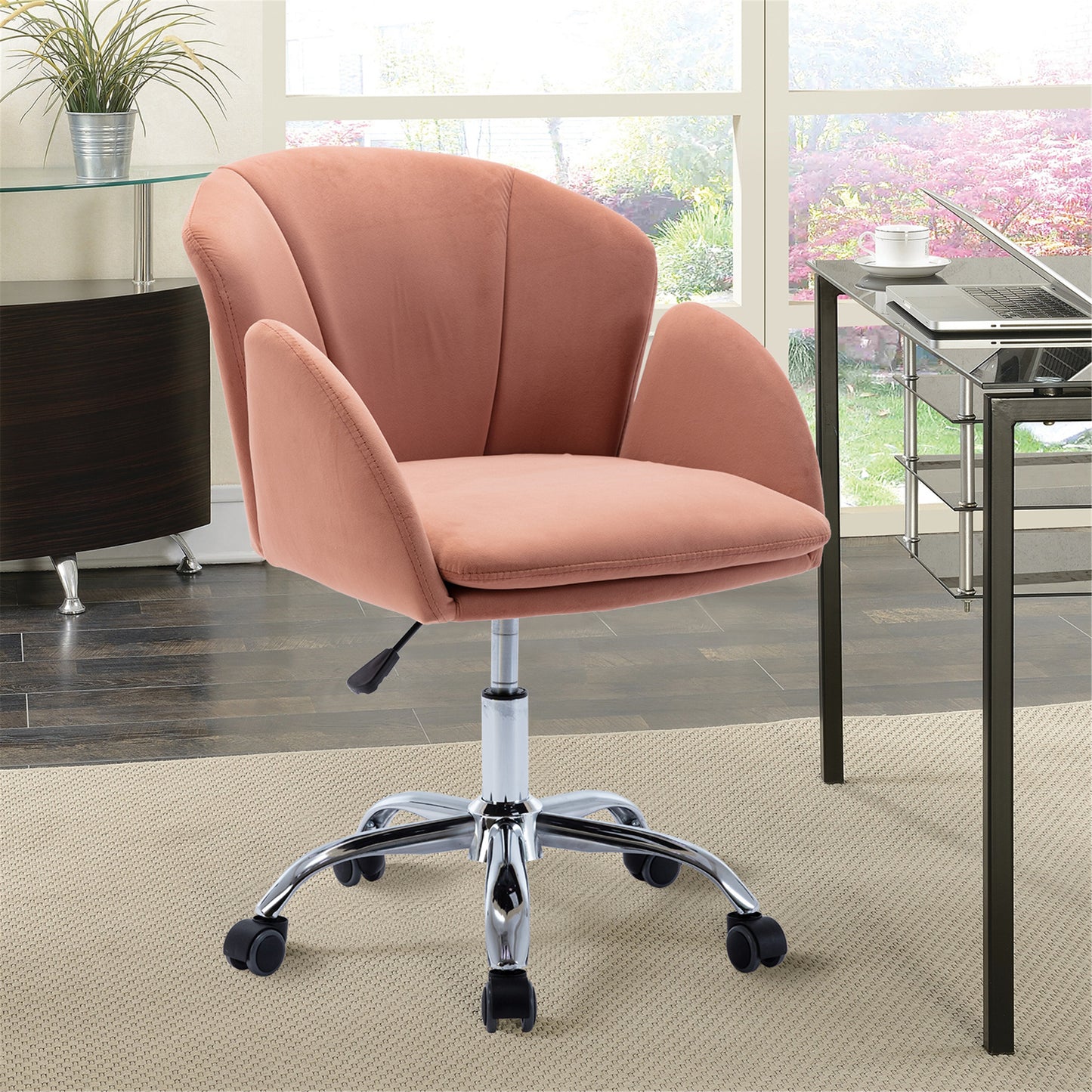 COOLMORE   Swivel  office Chair for Living Room/Bed Room, Modern Leisure  adjustable office Chair Pink