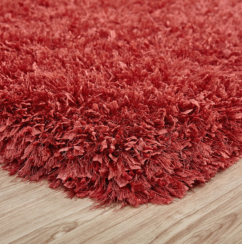 "Coral " Hand Tufted Shag Area Rug