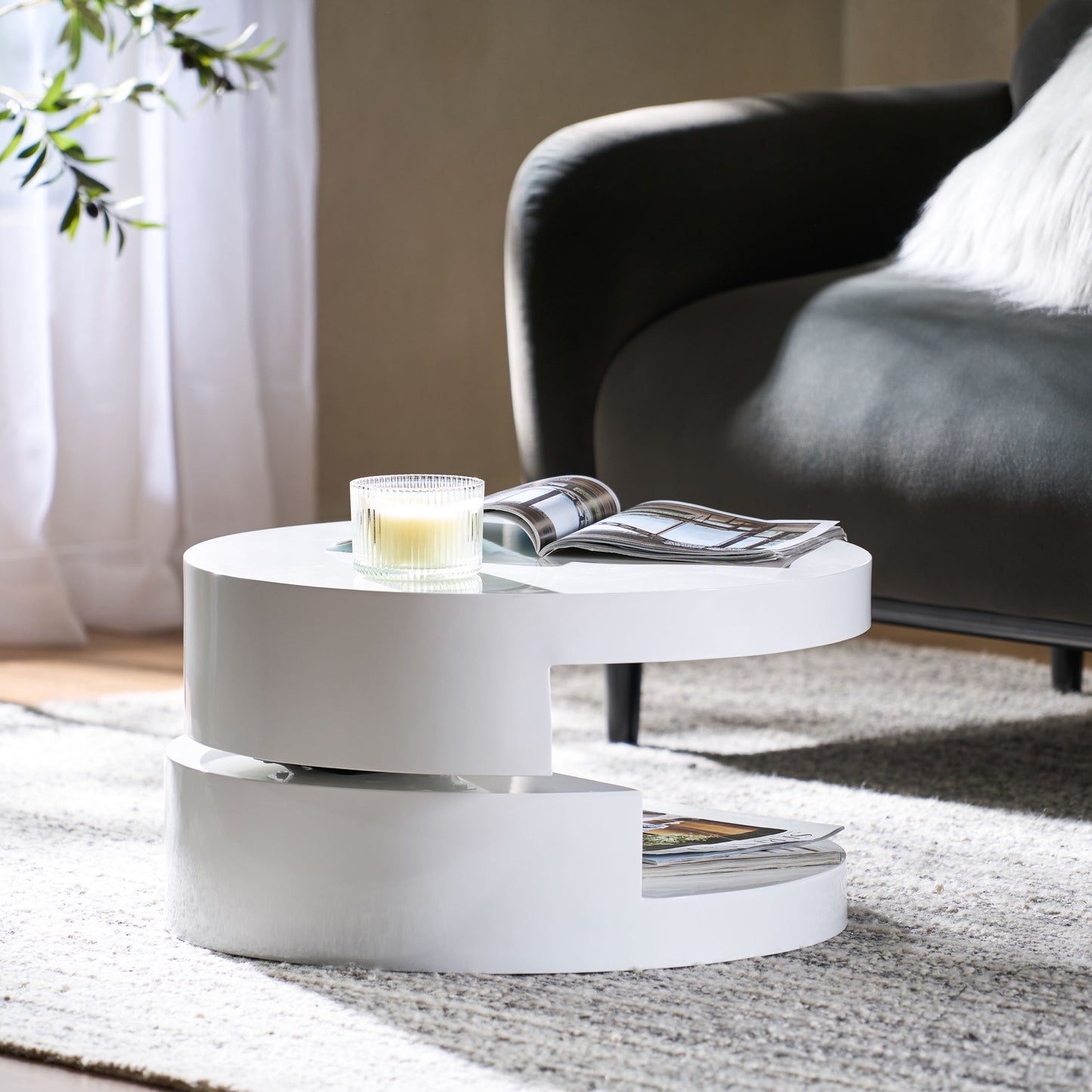 MODERNESQUE ROTATING COFFEE TABLE 3