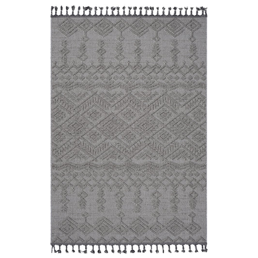 NAAR Guros Collection 8X10 White/White /Traditional Indoor/Outdoor Area Rug