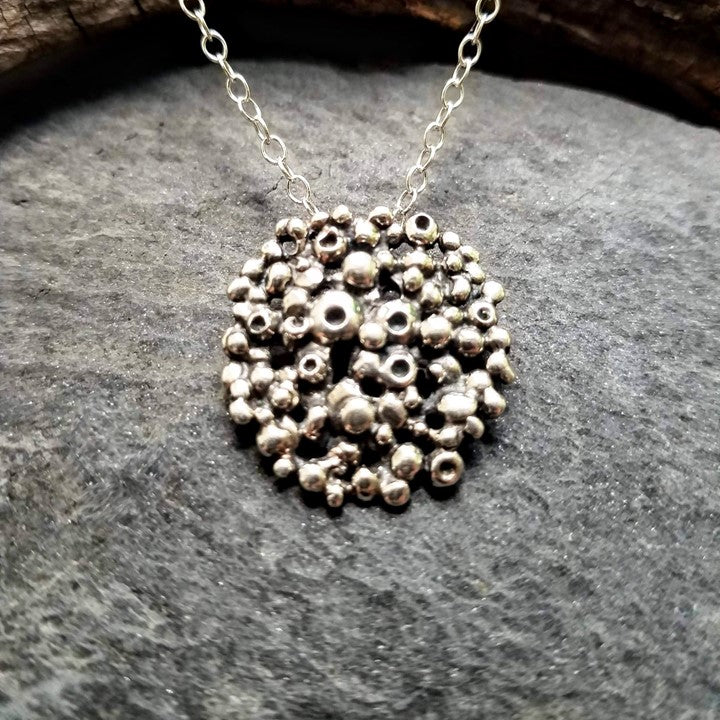 Coral Pendant Necklace|Sterling Silver