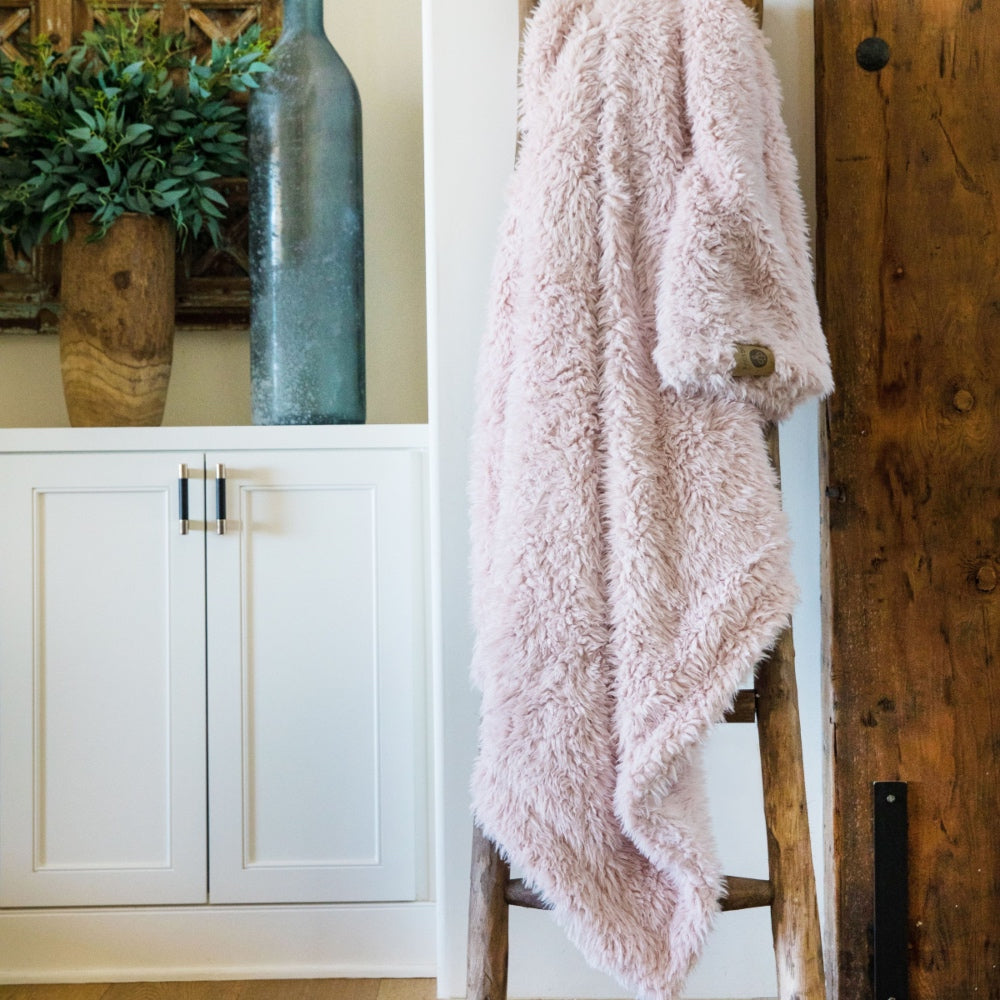 Angel Plush Blanket|Big|Dusty Pink