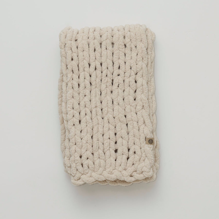 Infinite Chunky Knit Blanket|Little|Oat