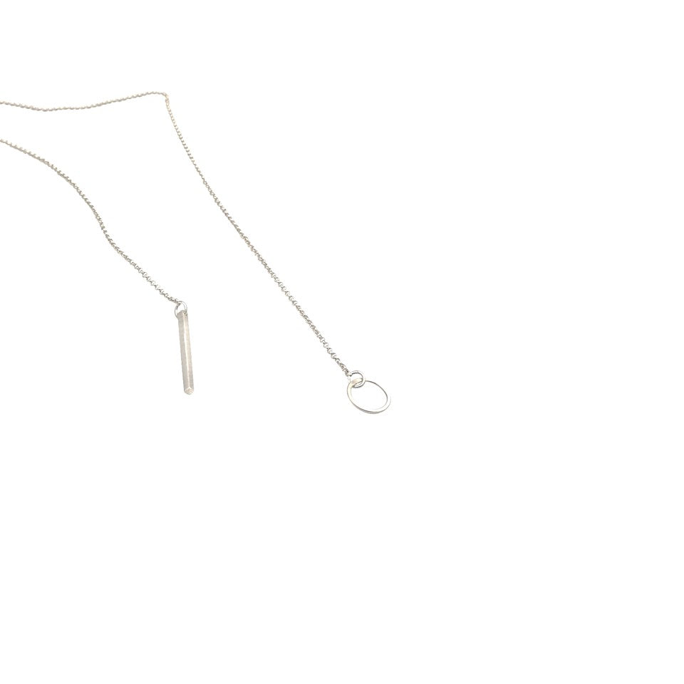 Bar Lariat Necklace|Sterling Silver