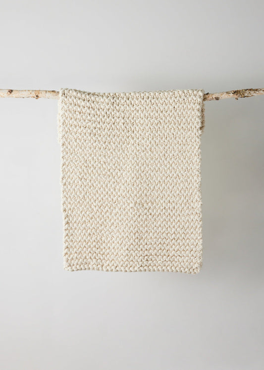 Chunky Ecru Hand-Loomed Mat