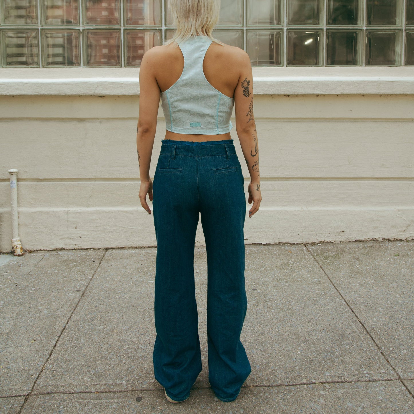 Laba Patch Denim Flared Jeans