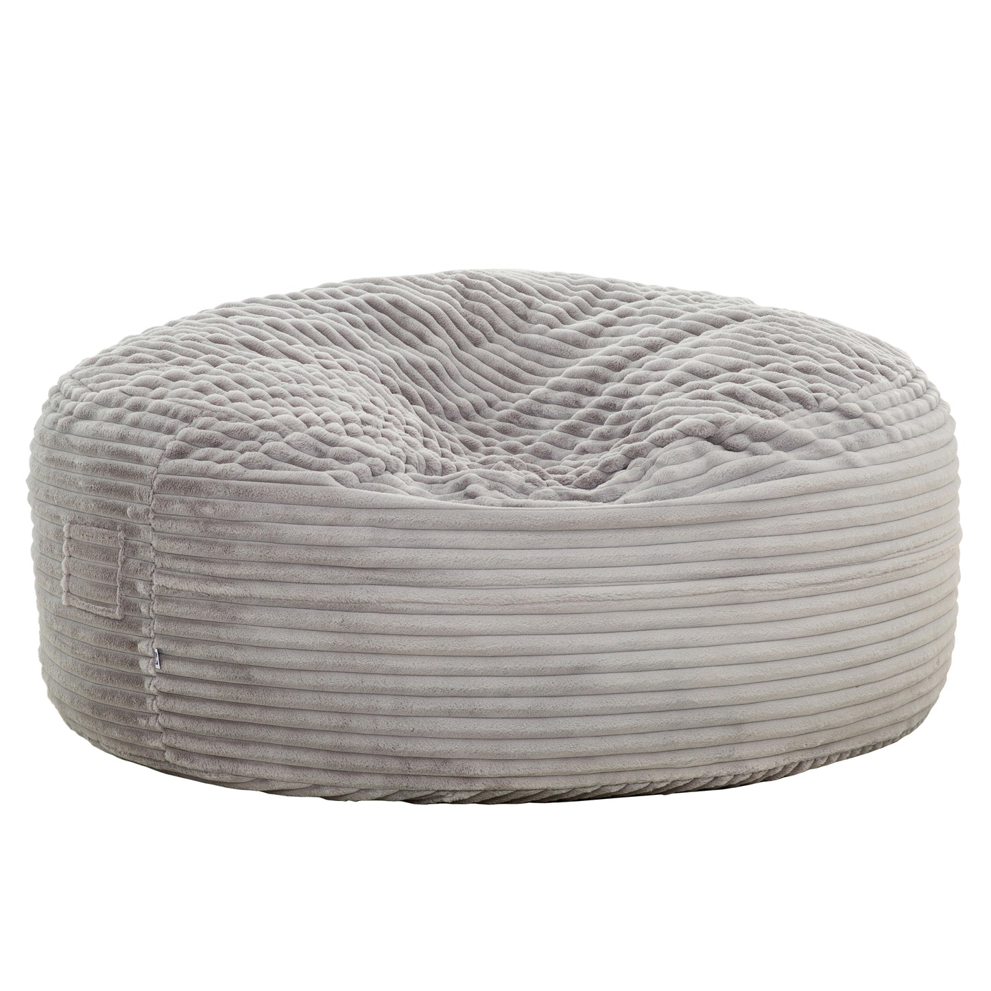 Traditional 72 in. Oversized Velour Memory Foam Bean Bag, Living Room Round Lounger Sofa Chair, Light Gray