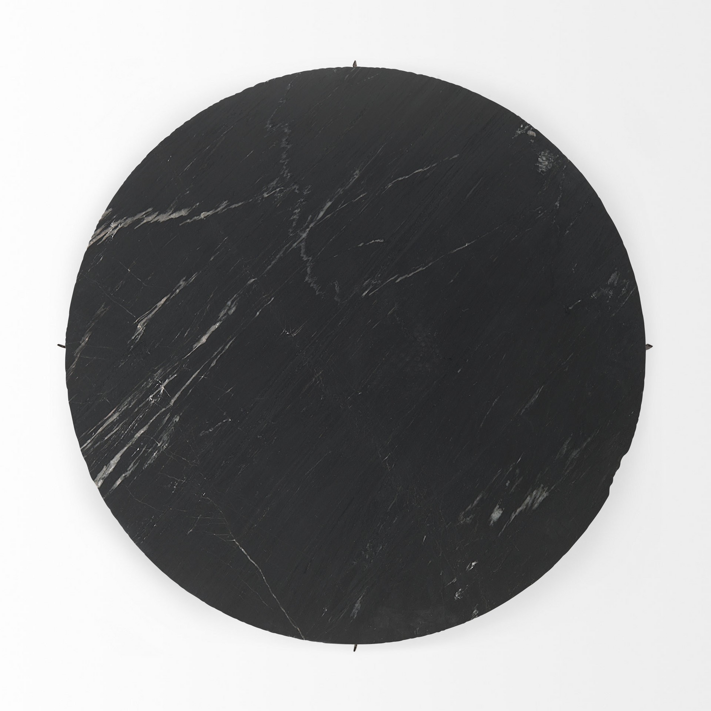 "Contemporary Black Marble Coffee Table"
