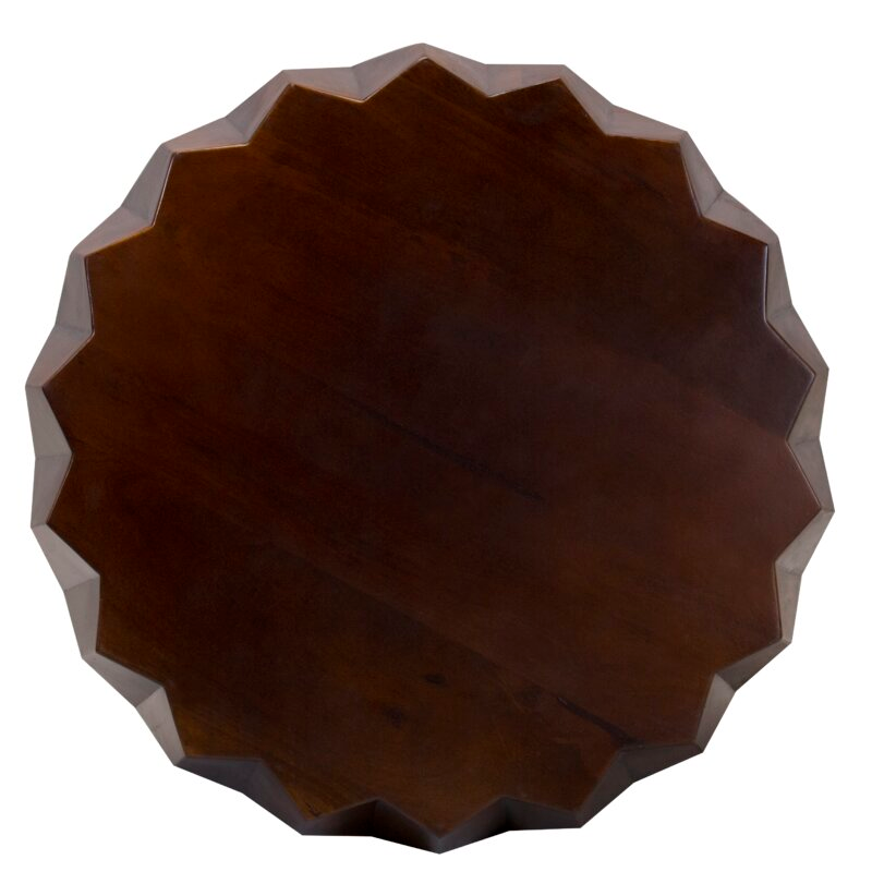 "29"" Brown Solid Wood Octagon Coffee Table"