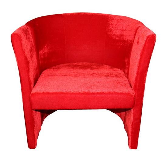 "25"" Luxurious Wood and Red Microfiber Folding Chair"
