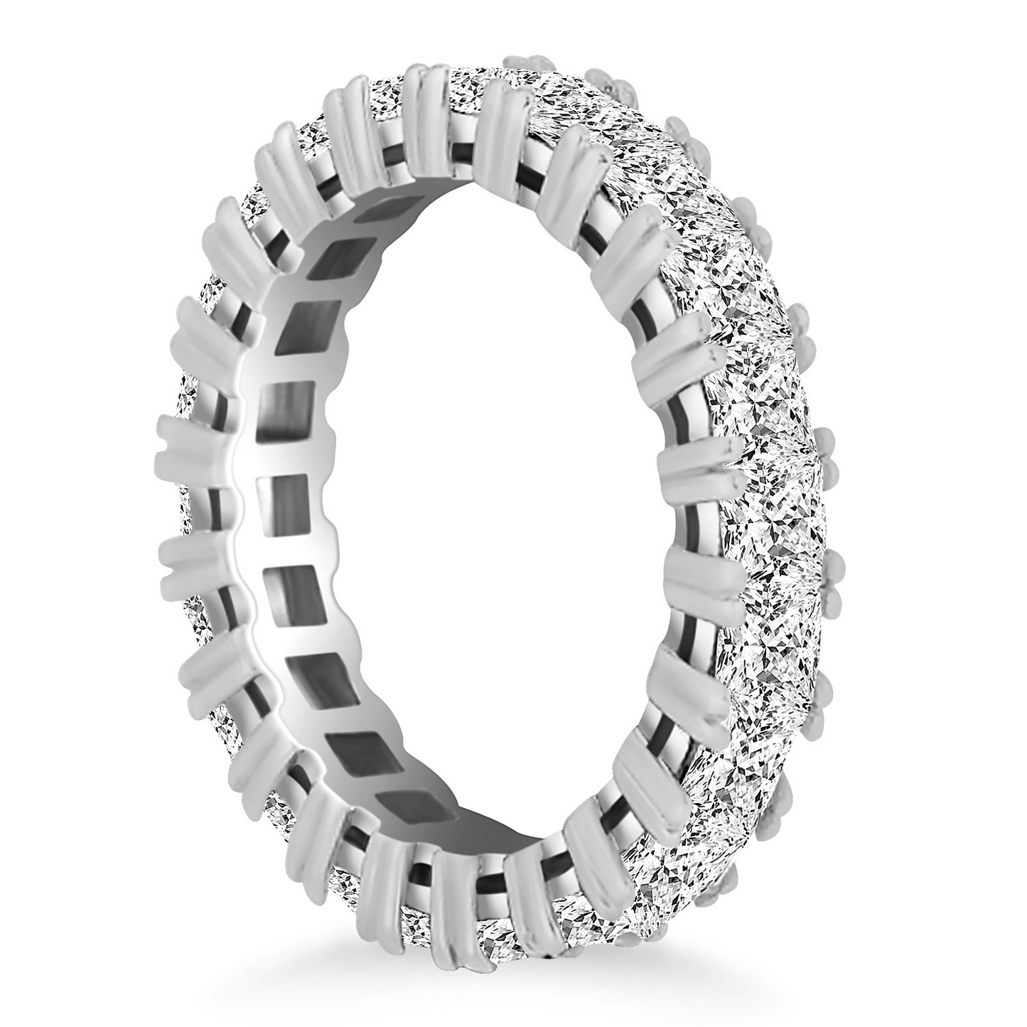 14k White Gold Princess Cut Diamond Eternity Ring