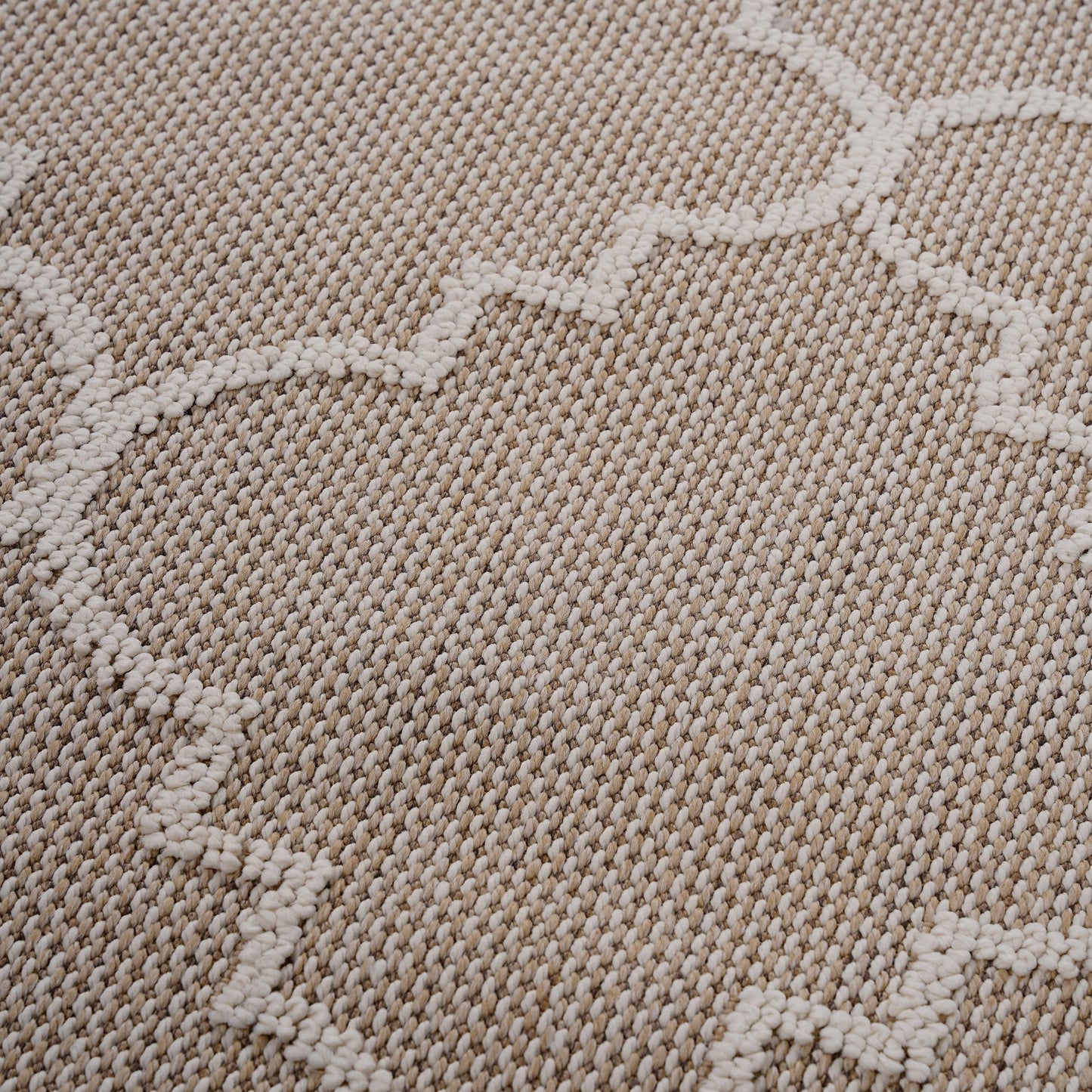 NAAR Guros Collection 8X10 Ivory /Trellis Indoor/Outdoor Area Rug