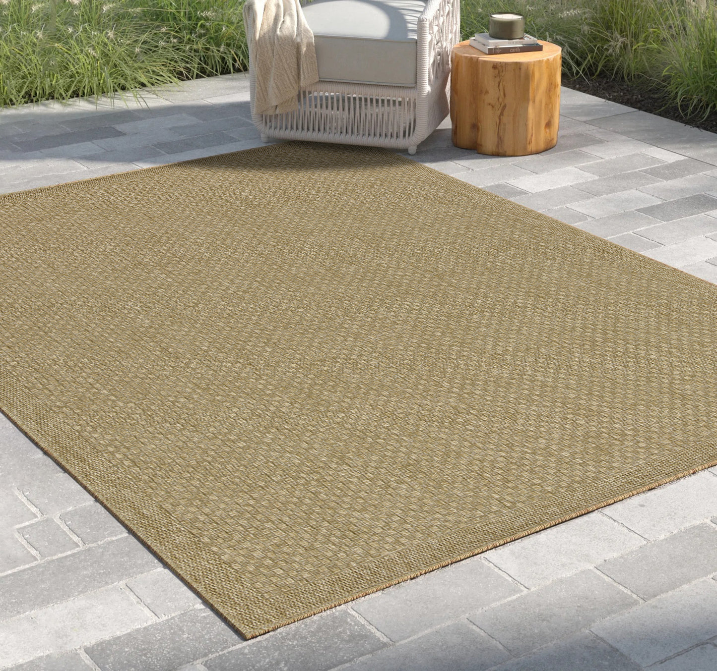 Earth GC_NTL1004 Jute/Jute 2 ft. 7 in. x 7 ft. 3 in. Indoor/Outdoor Area Rug