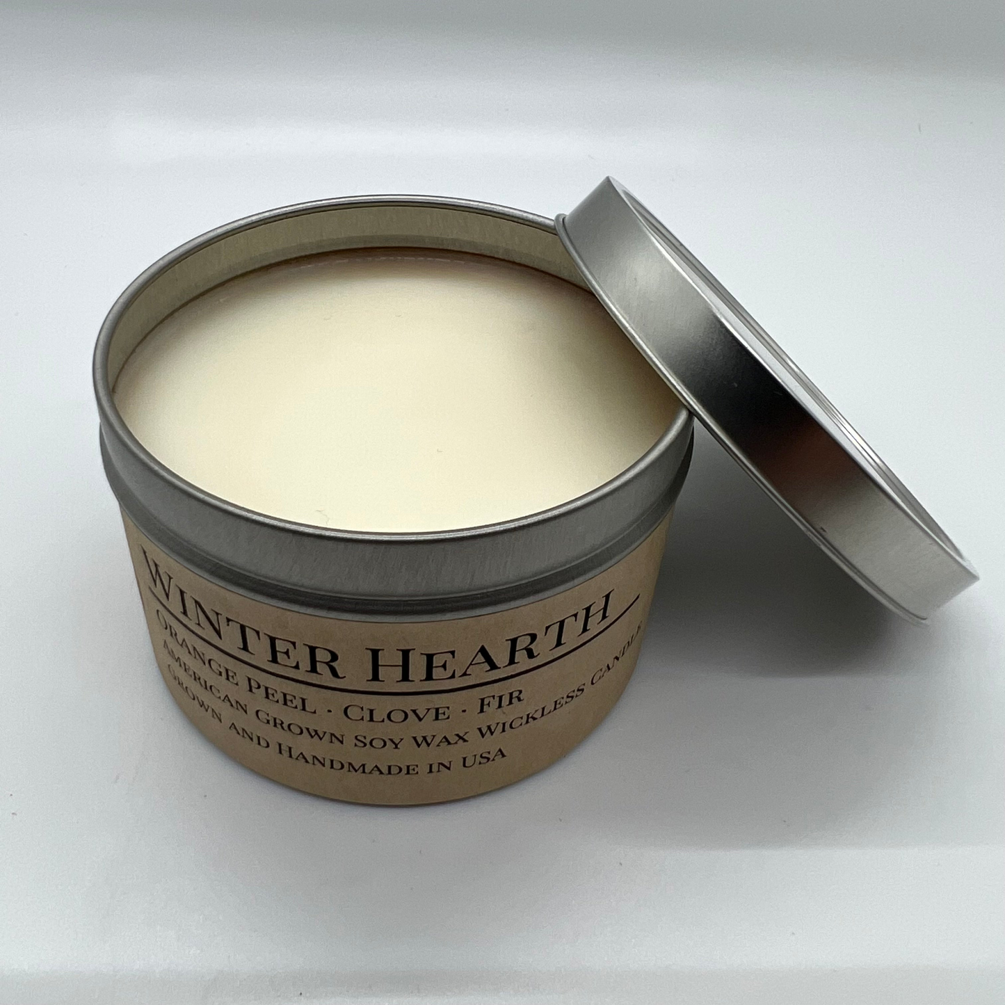 Winter Hearth Soy Wax Wickless Candle Melt | 8 oz Travel Tin