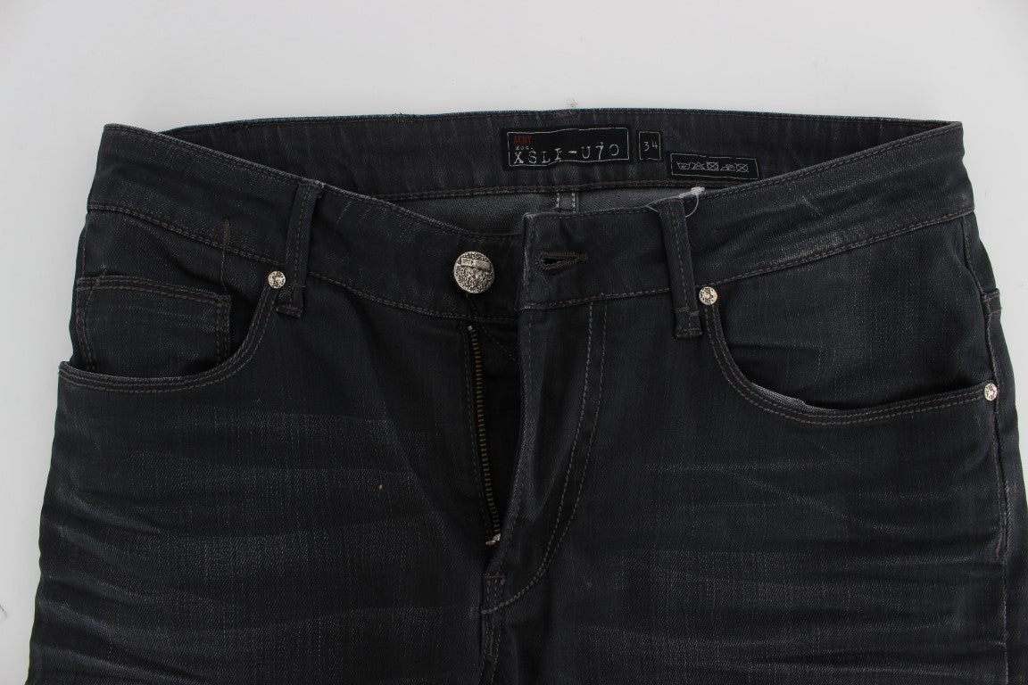 Acht Gray Cotton Stretch Slim Fit Jeans