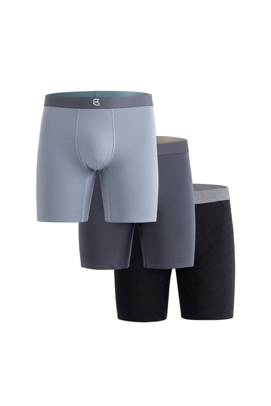 3-Pack Men’s Seamless Anti-Chafe Long Boxer Brief