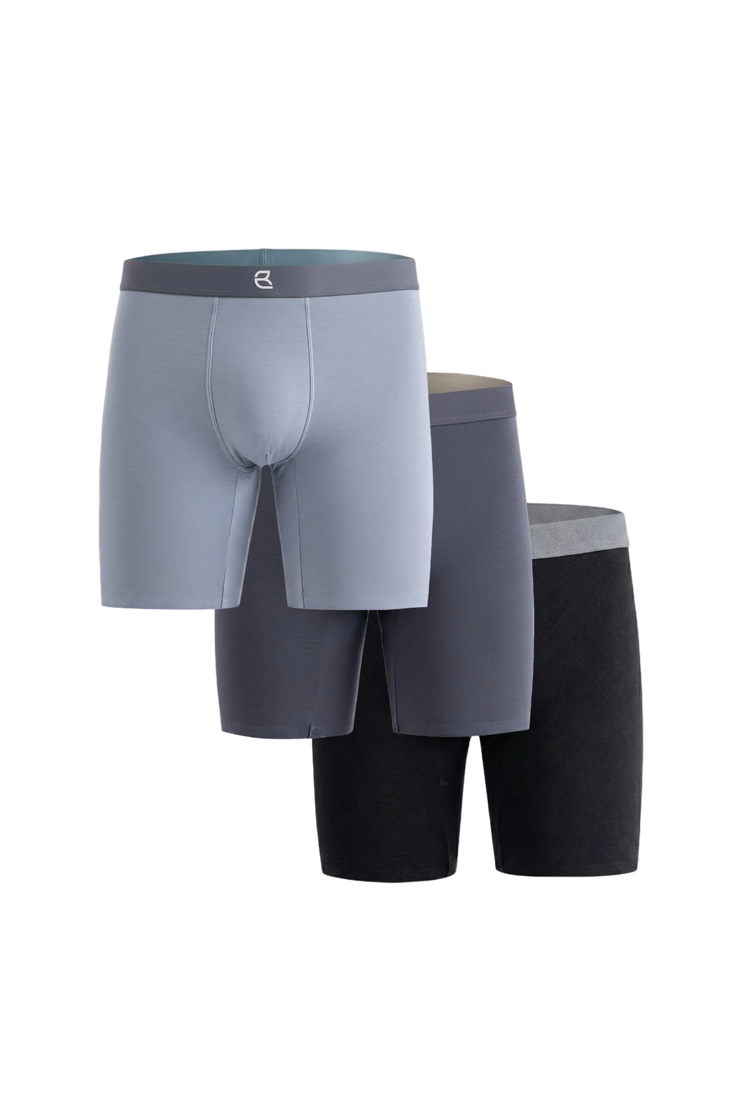 3-Pack Men’s Seamless Anti-Chafe Long Boxer Brief