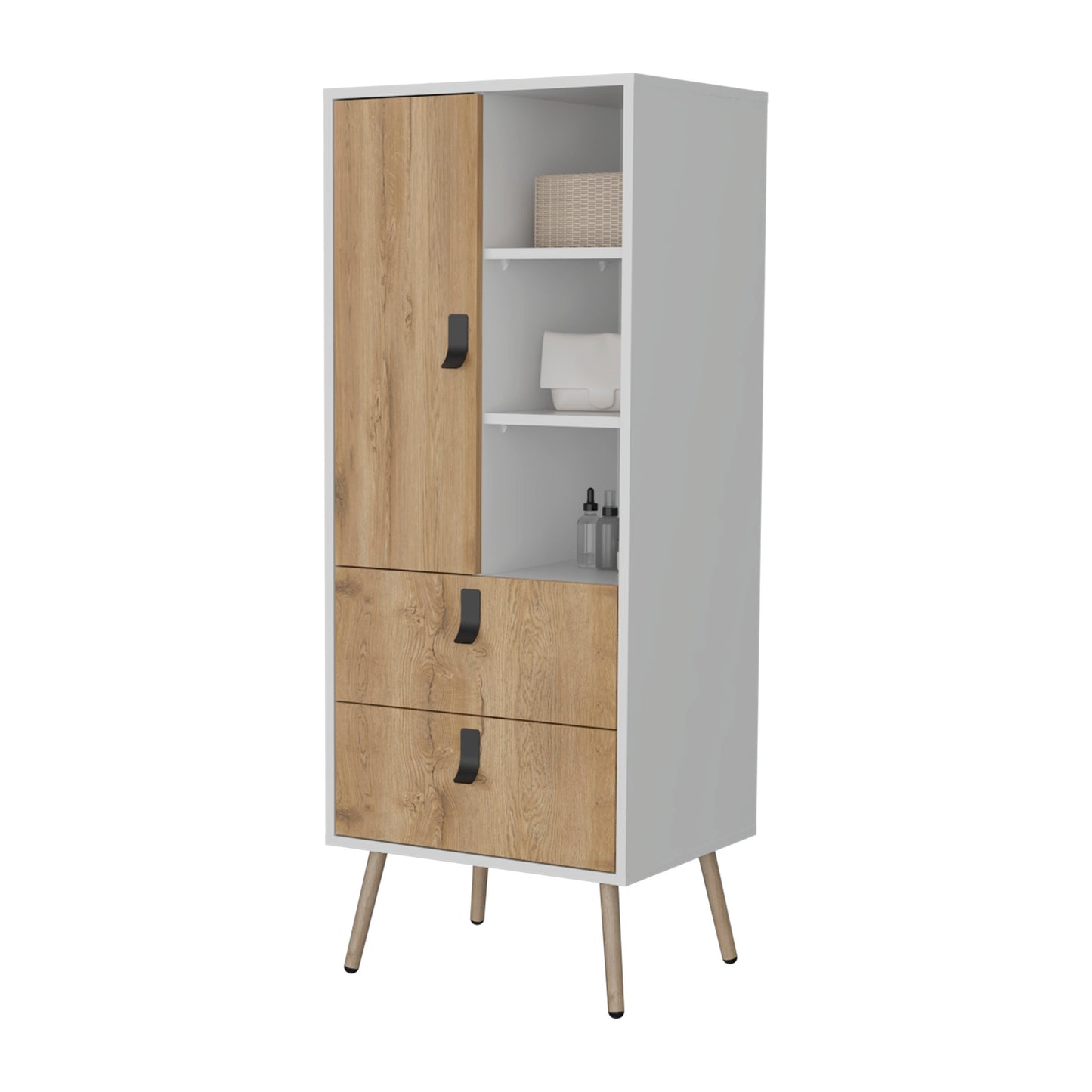 Kimball Tall Dresser, Modern Design with 2 Drawers and Ample Storage