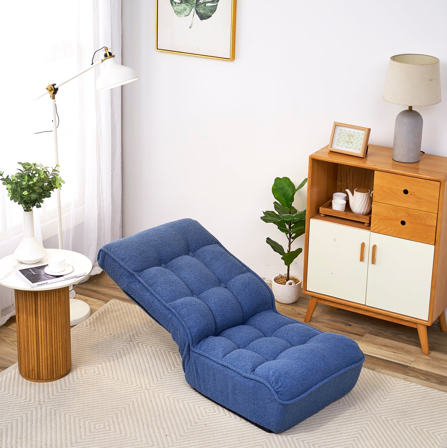 Single sofa reclining chair Japanese chair lazy sofa tatami balcony reclining chair leisure sofa adjustable chair