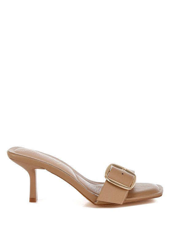 Acacia Buckle Strap Slip On Sandals