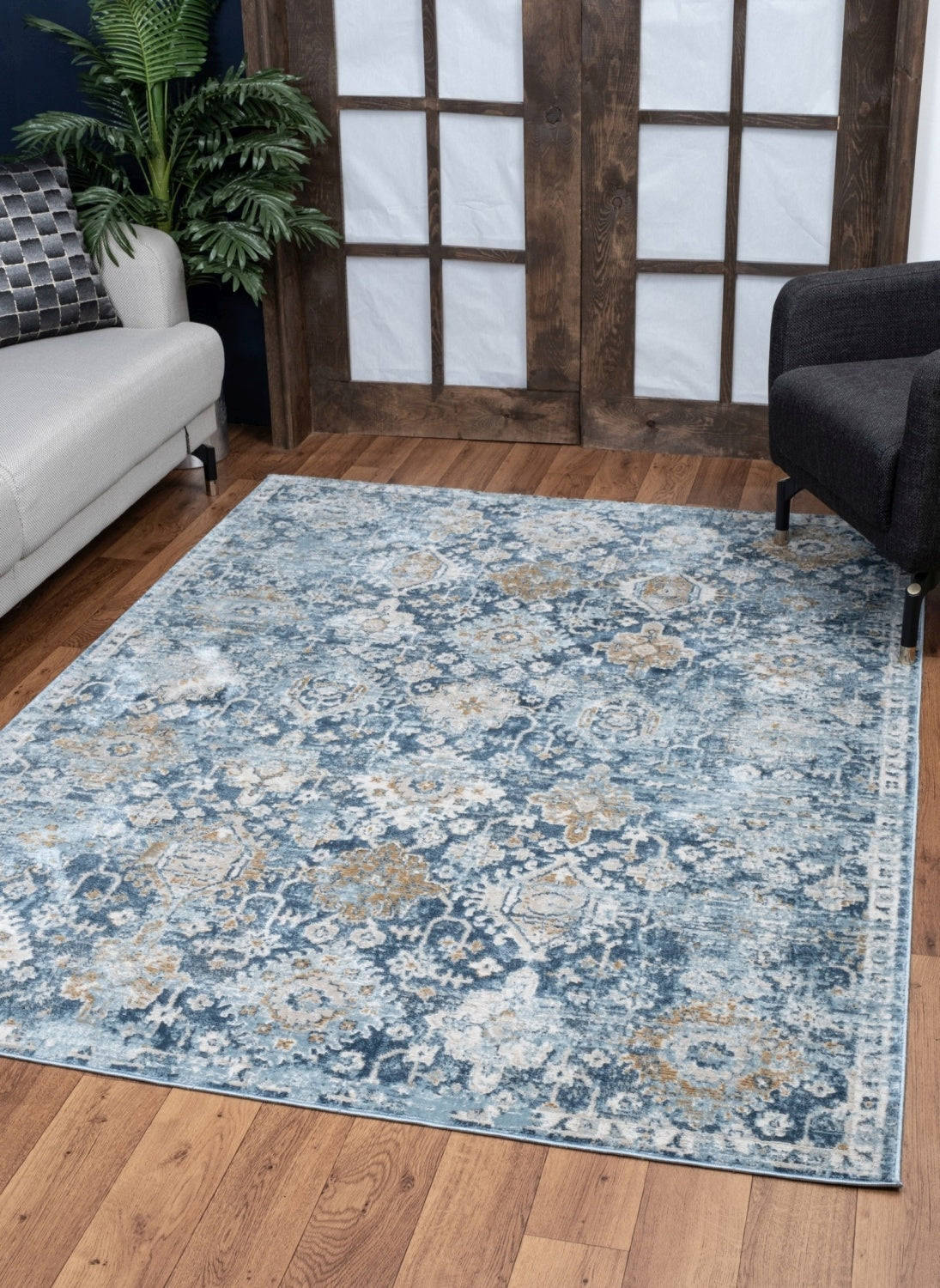 Noble GC_GEN7005 Blue 7 ft. 10 in. x 10 ft. 3 in. Area Rug