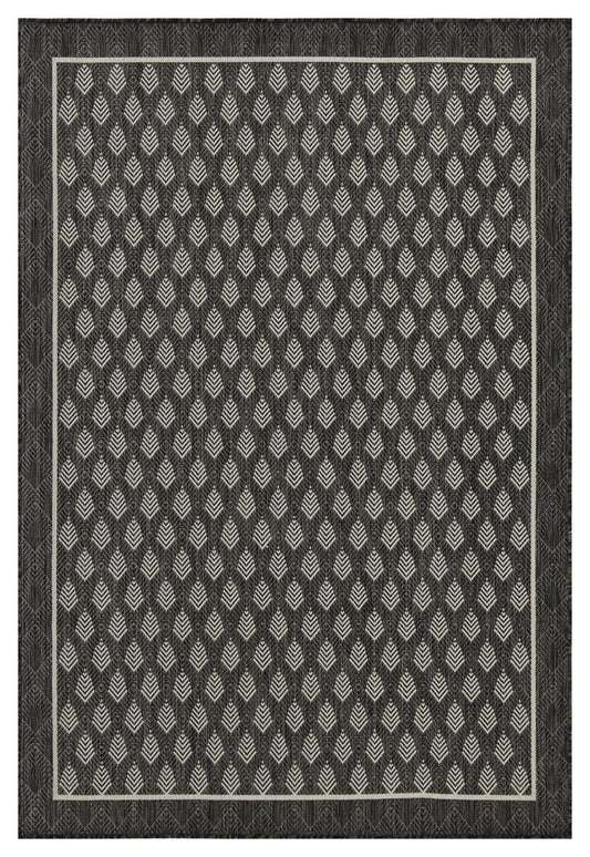 Sunshine GC_HAR2008 Anthracite 5 ft. 3 in. x 7 ft. 3 in. Indoor/Outdoor Area Rug